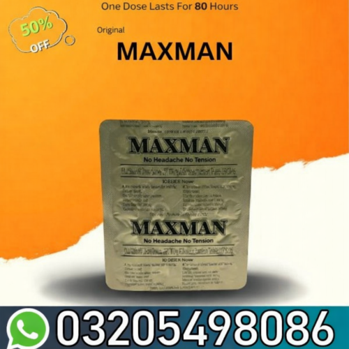 Original Maxman Sex Timing NO HEADACHE NO TENSION 10 tablets
